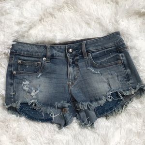 AEO | distressed denim short shorts